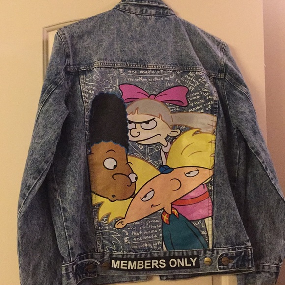 members only nickelodeon denim jacket